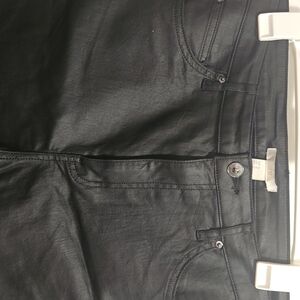 H&M Coated Black Skinny Pants